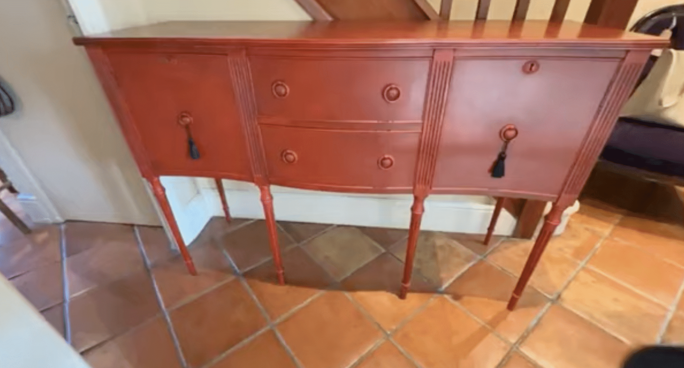 red cabinet
